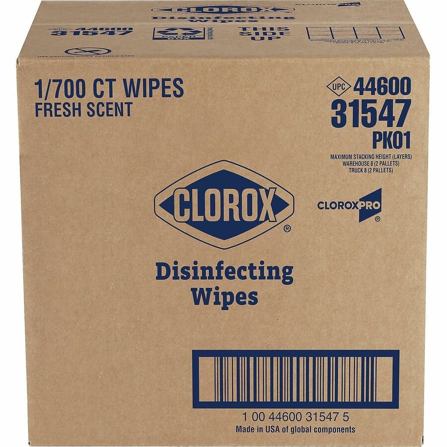 Image of Clorox® Disinfecting Wipes, 700Shts, Fresh Scent, 48/PL, WE