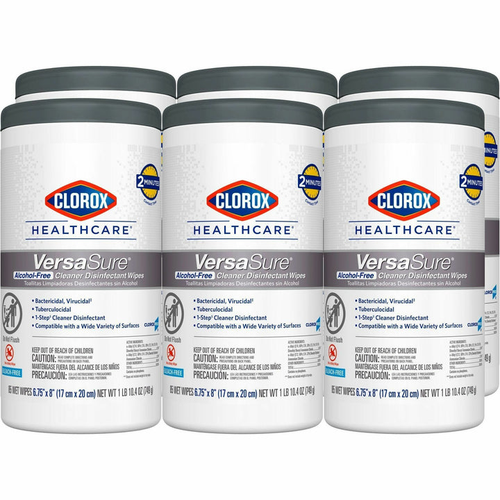 Image of Clorox® Disinfecting Wipes, 6-3/4"x8", 85/Canister, 6/CT, White