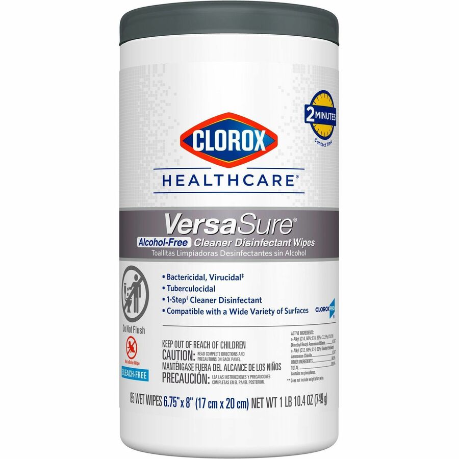 Image of Clorox® Disinfecting Wipes, 6-3/4"x8", 85/Canister, 6/CT, White
