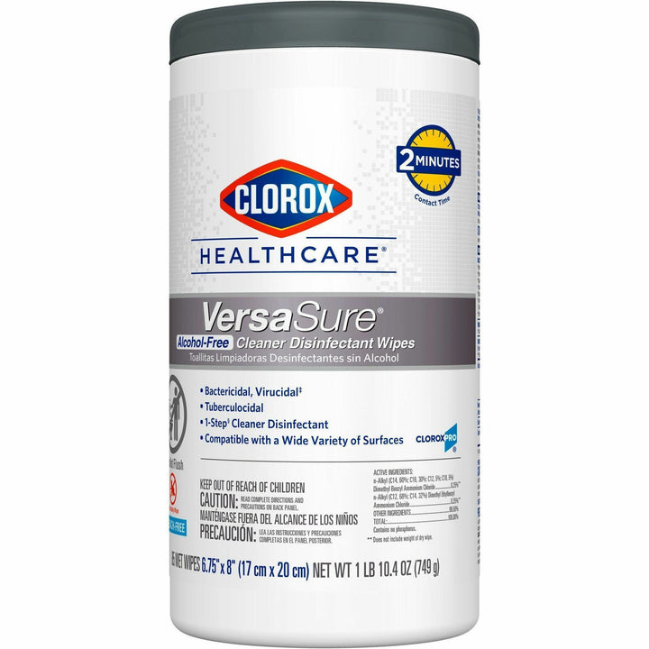 Image of Clorox® Disinfecting Wipes, 6-3/4"x8", 85/Canister, 6/CT, White