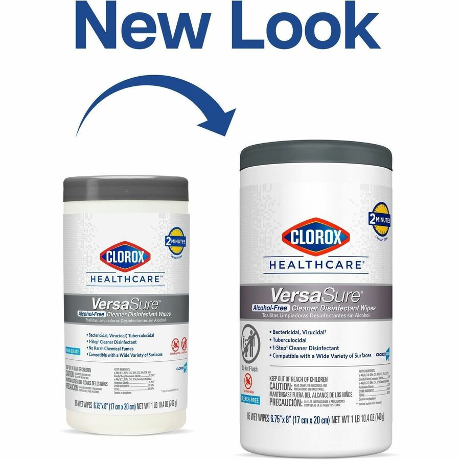 Image of Clorox® Disinfecting Wipes, 6-3/4"x8", 85/Canister, 6/CT, White