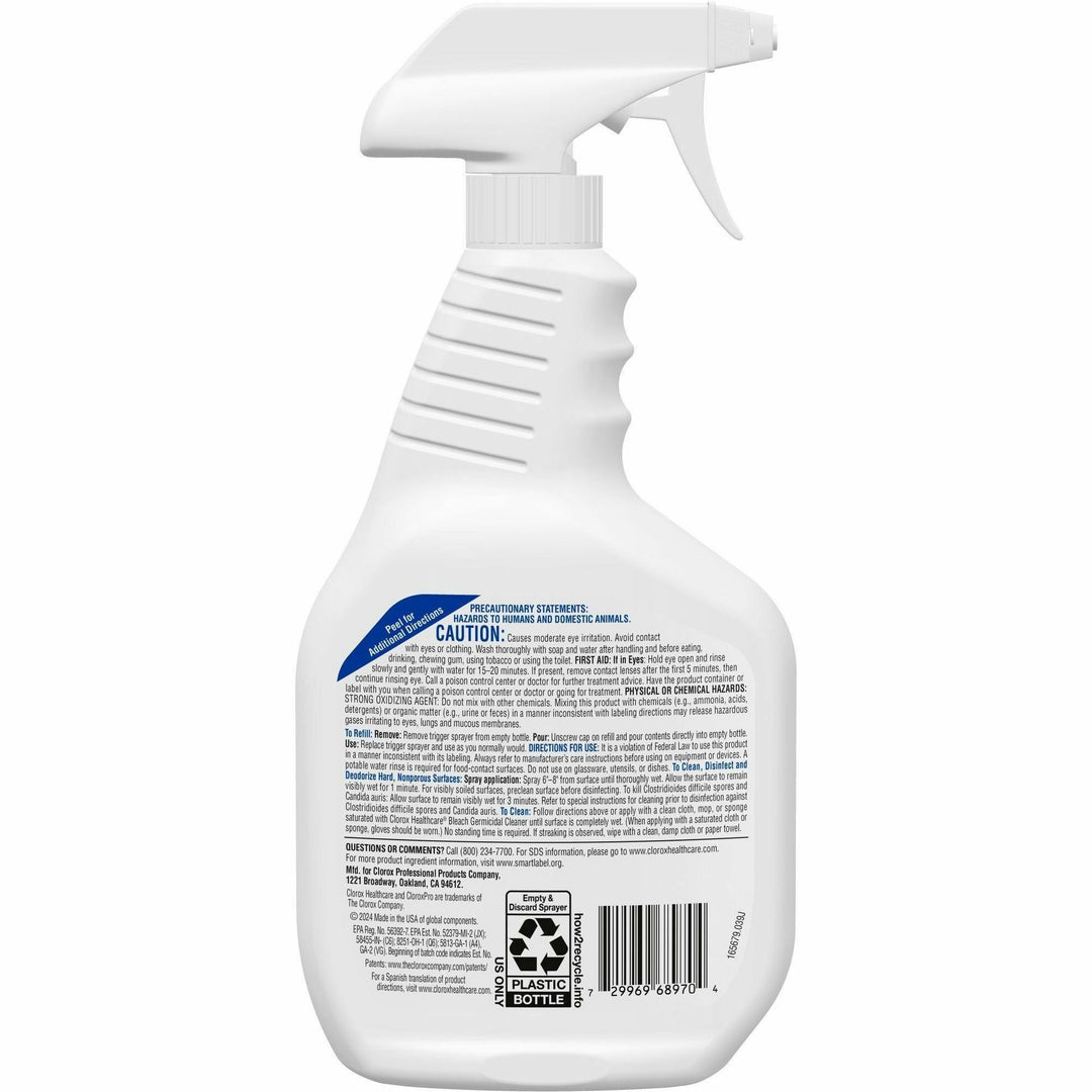 Image of Clorox® Disinfectant Spray w/Bleach, Spray Bottle, 32 oz, 180/BD