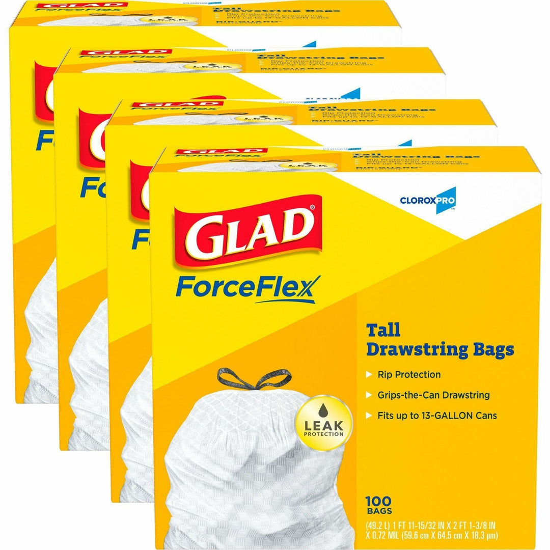 Image of Clorox® Tall Kitchen Bags,w/Drwstrng,13Gal,9Mil,100/BX,144 BX/PL, WE