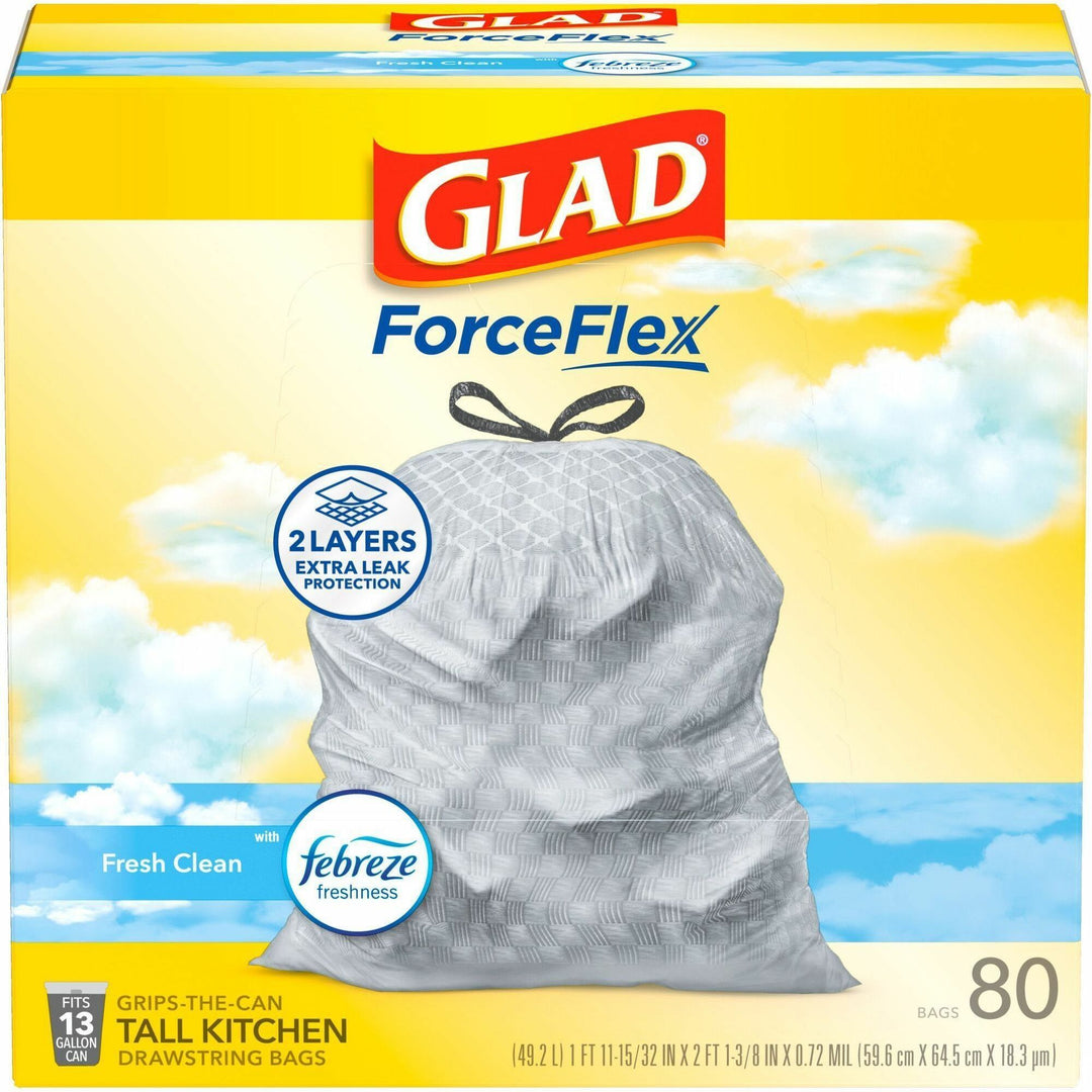 Image of Clorox® Tall Kitchen Bags, 13 Gal, 0.78mil, 80/BX, 120 BX/BD, WE
