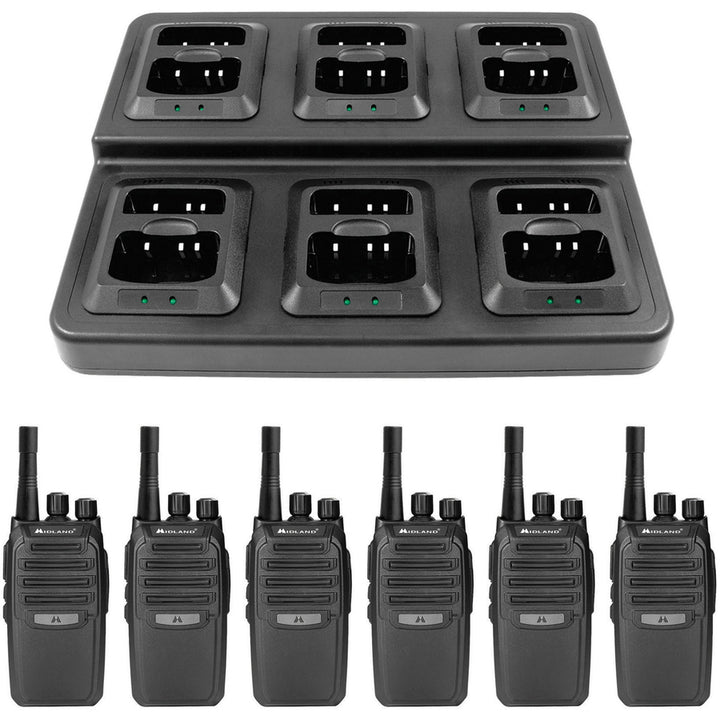 Image of Midland® Business Radio Bundle,Li-Ion Battery,12"x14"x6", 6/EA, Black
