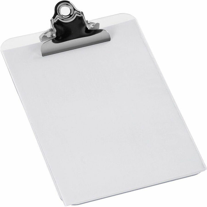 Image of Business Source Clipboard, Plastic, w/Spring Clip, 6"x9", Clear