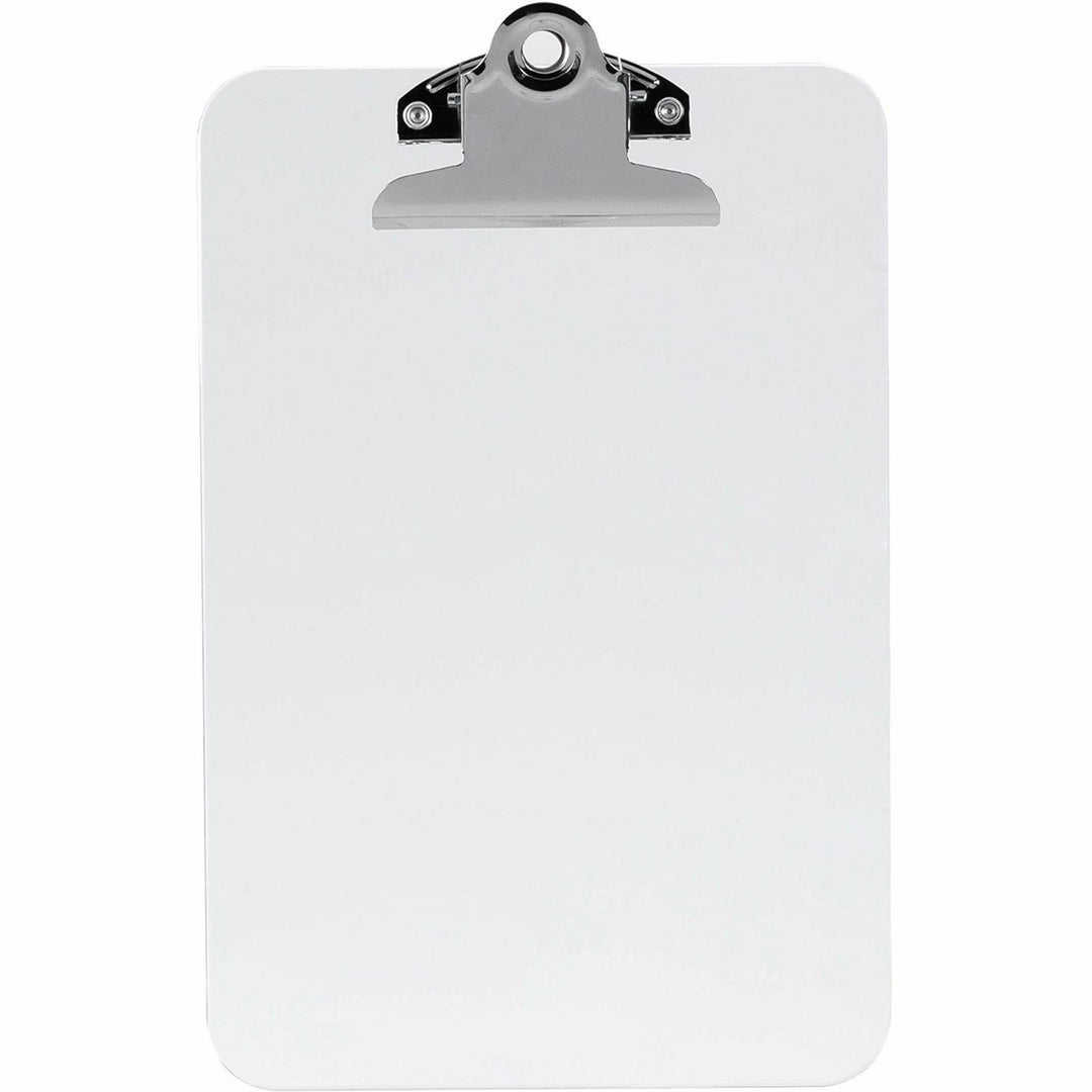Image of Business Source Clipboard, Plastic, w/Spring Clip, 6"x9", Clear