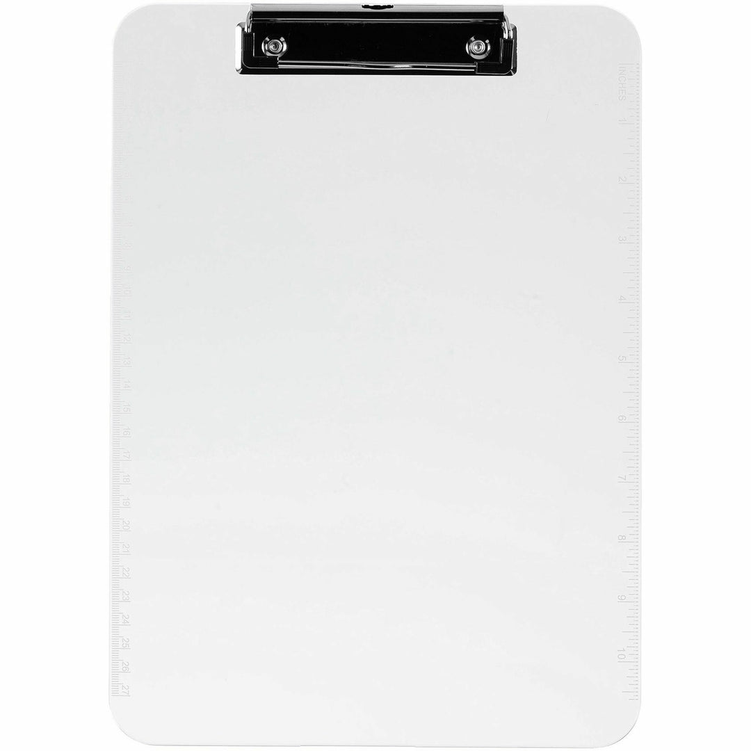 Image of Business Source Clipboard, Plastic, w/Flat Clip, 9"x12-1/2", Clear