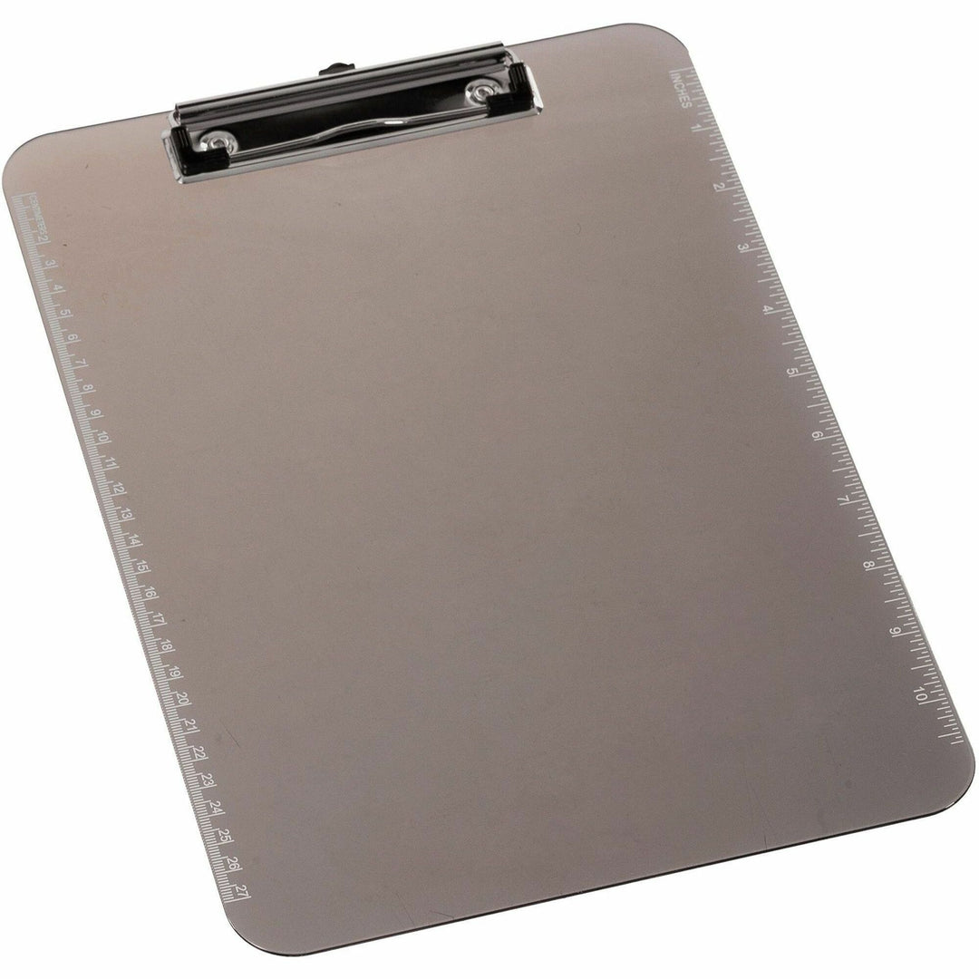 Image of Business Source Clipboard, Plastic, w/Flat Clip, 9"x12-1/2", Smoke