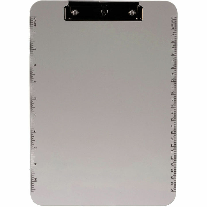 Image of Business Source Clipboard, Plastic, w/Flat Clip, 9"x12-1/2", Smoke