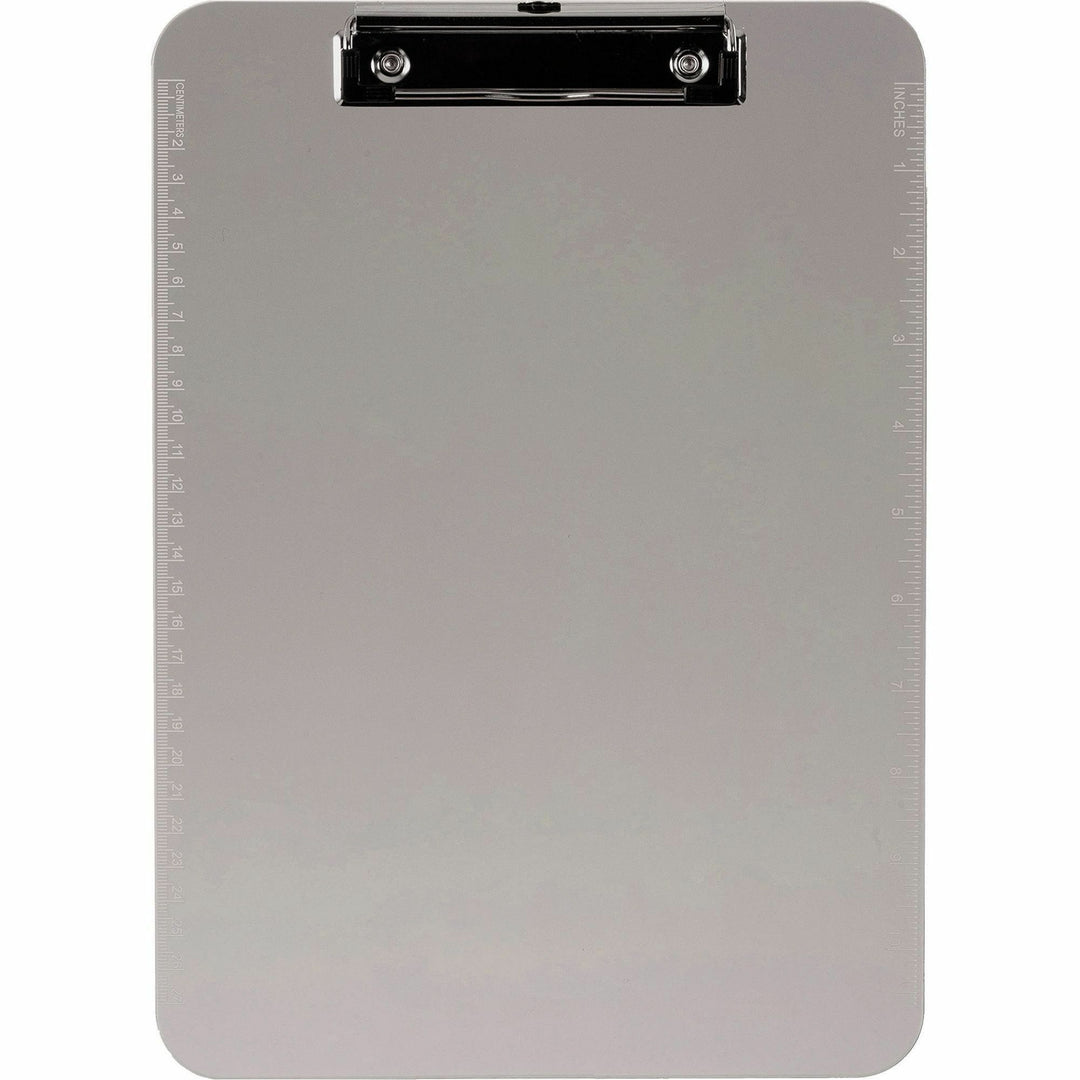 Image of Business Source Clipboard, Plastic, w/Flat Clip, 9"x12-1/2", Smoke