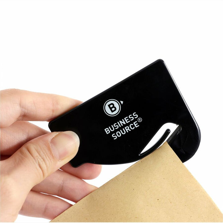 Image of Business Source Letter Opener, Plastic, 2-7/8"x2-1/8", Black
