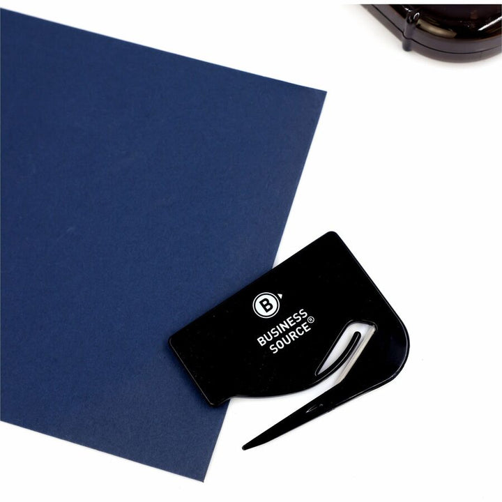 Image of Business Source Letter Opener, Plastic, 2-7/8"x2-1/8", Black