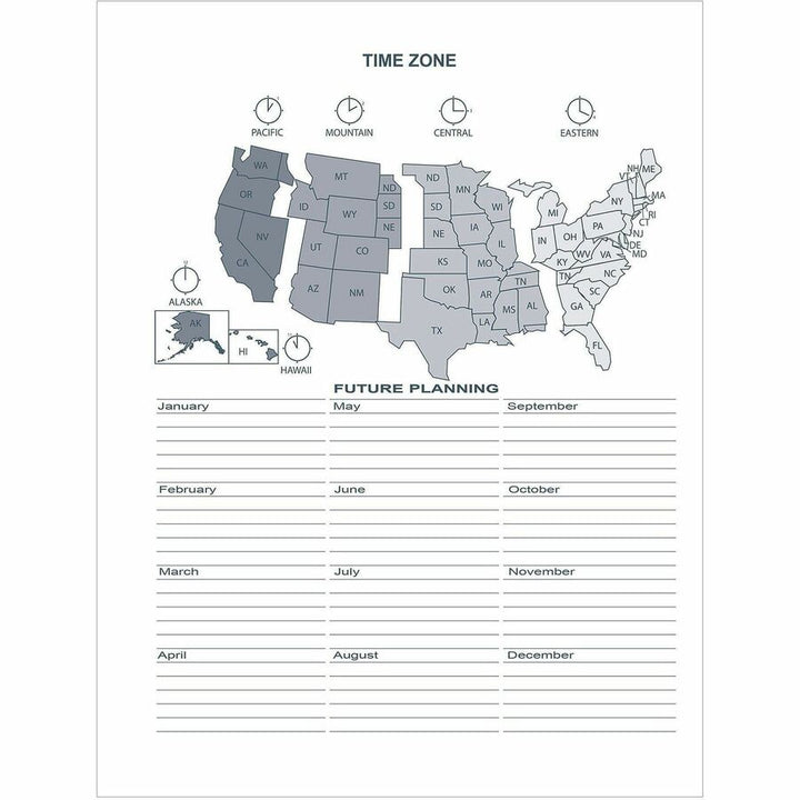 Image of House of Doolittle 2620-92 Monthly Calendar Planner 2 Year Black Hard Cover 8-1/2 x 11 Inches