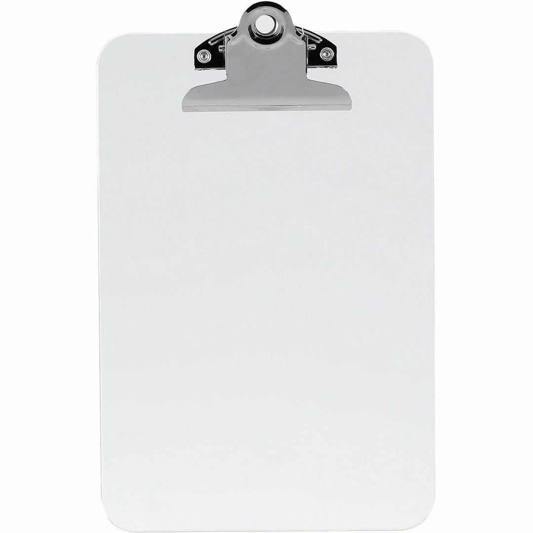 Image of Business Source Clipboard, Plastic, w/Spring Clip, 6"x9", 12/BX, Clear