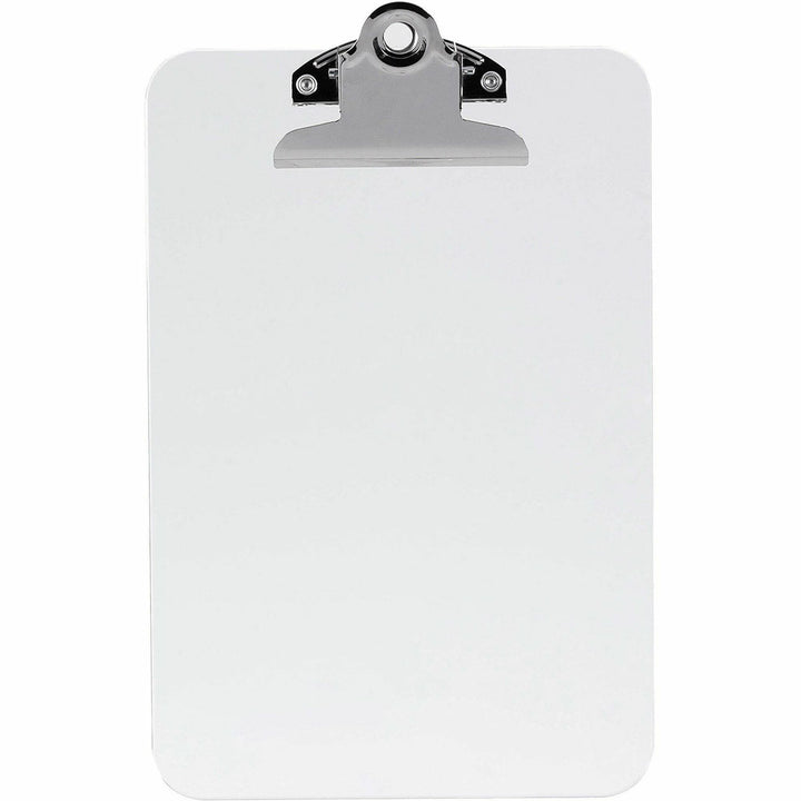 Image of Business Source Clipboard, Plastic, w/Spring Clip, 6"x9", 12/BX, Clear