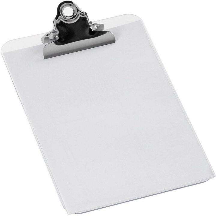 Image of Business Source Clipboard, Plastic, w/Spring Clip, 6"x9", 12/BX, Clear