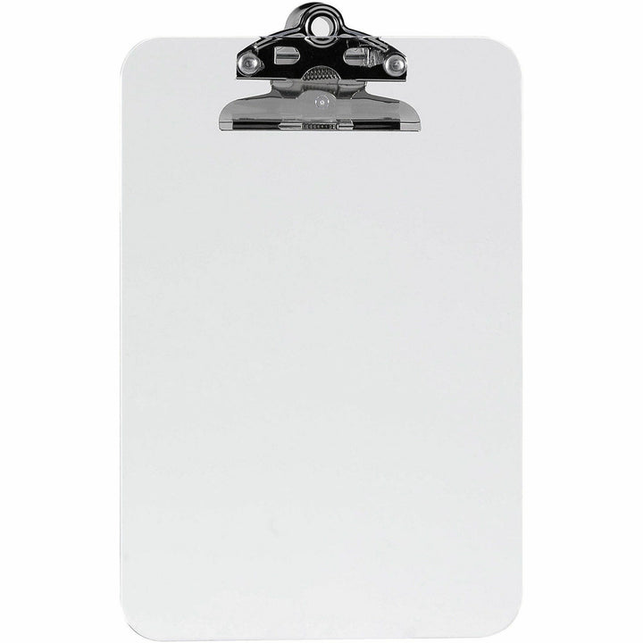 Image of Business Source Clipboard, Plastic, w/Spring Clip, 6"x9", 12/BX, Clear