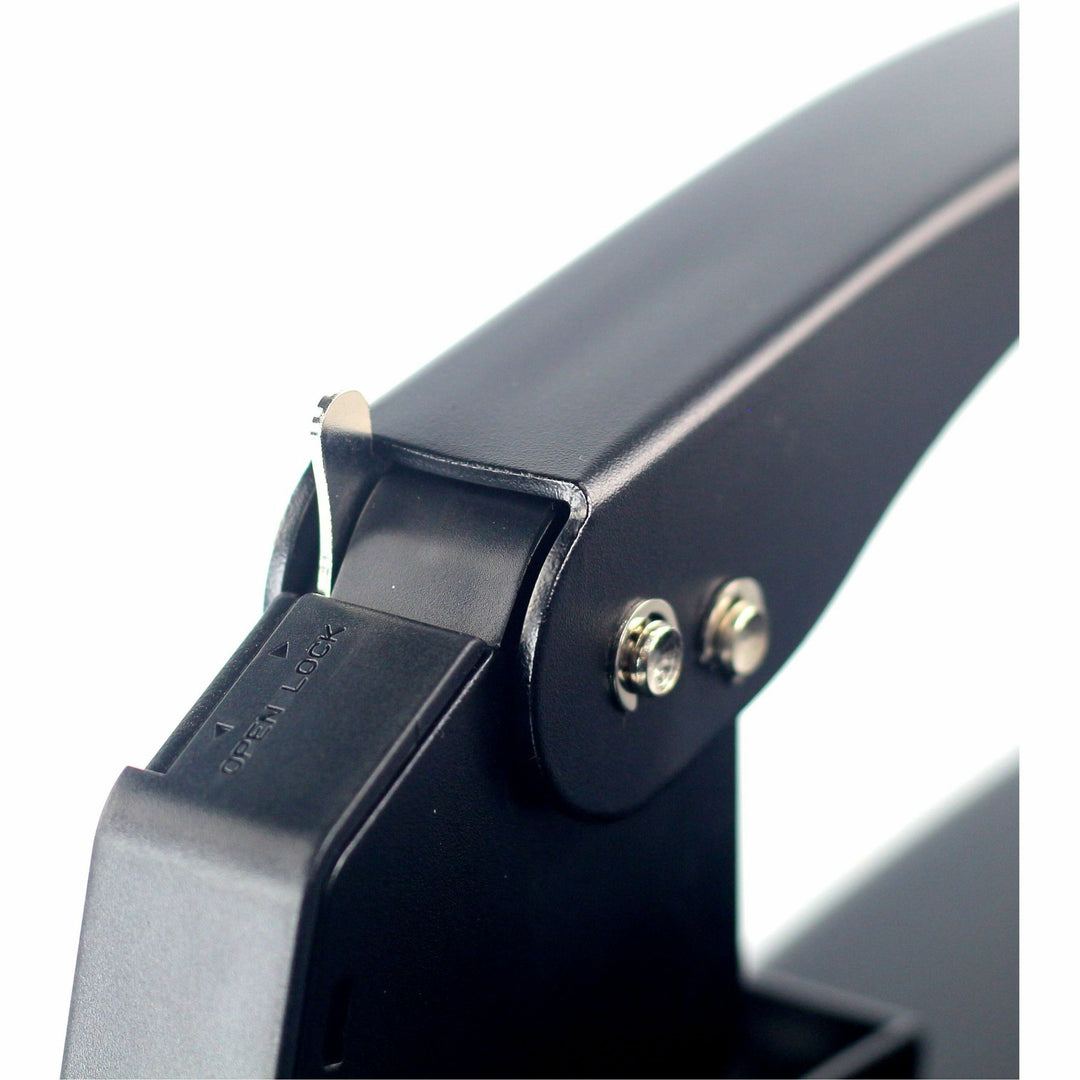 Image of Business Source 3-Hole Punch, 100 Sht Cap, 10-1/5"x10-2/5"x6-1/5", Black