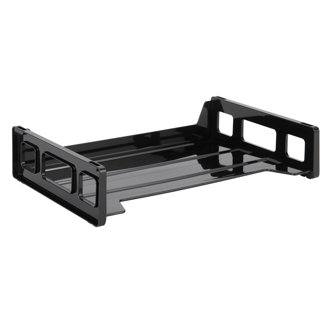 Image of Business Source Organizer, w/2 Letter Trays, 9 Comp,13-1/8"x9-7/8"x14", BK
