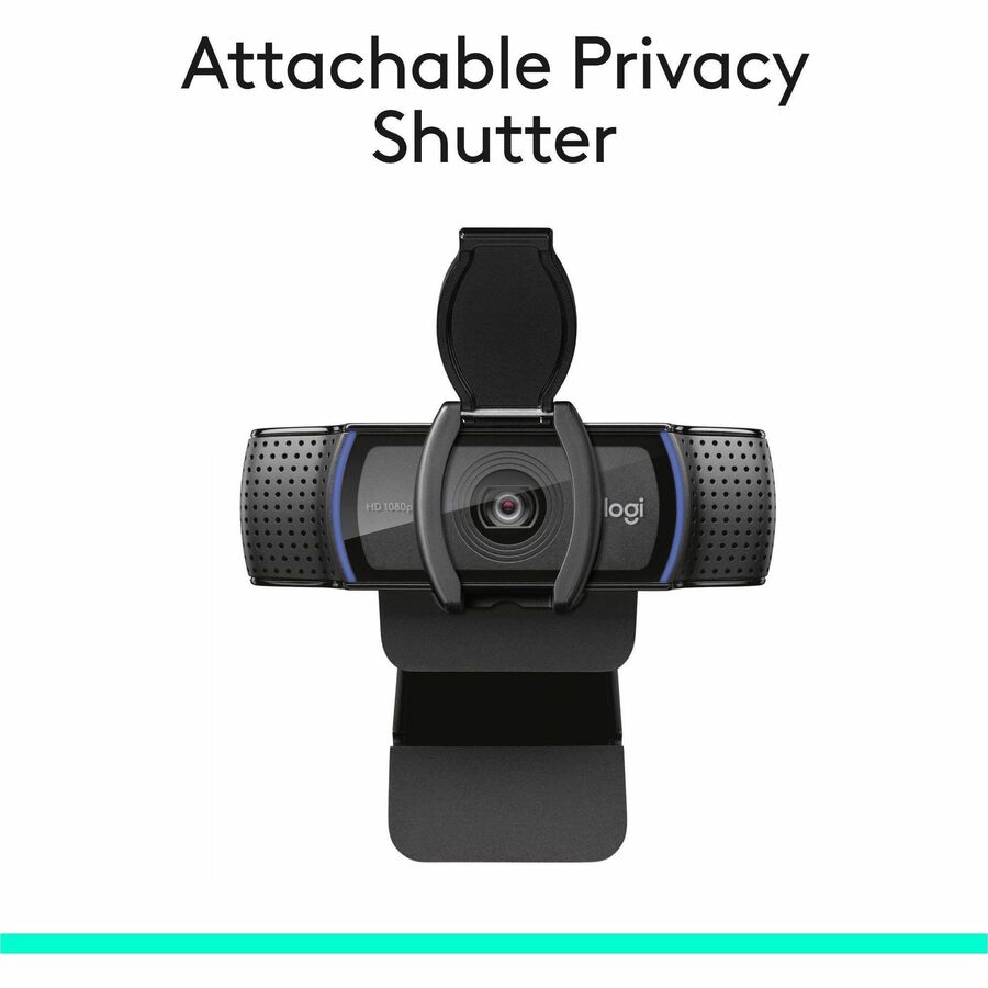 Image of Logitech® C920s PRO Full HD Webcam, 1920 pixels x 1080 pixels, 3 Mpixels, Black
