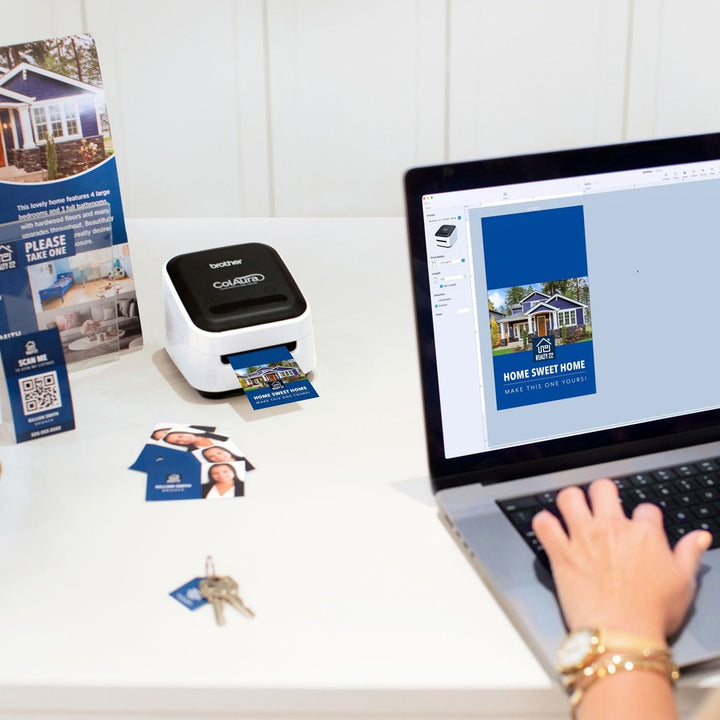 Image of Brother VC-500W Versatile Compact Color Label and Photo Printer with Wireless Networking