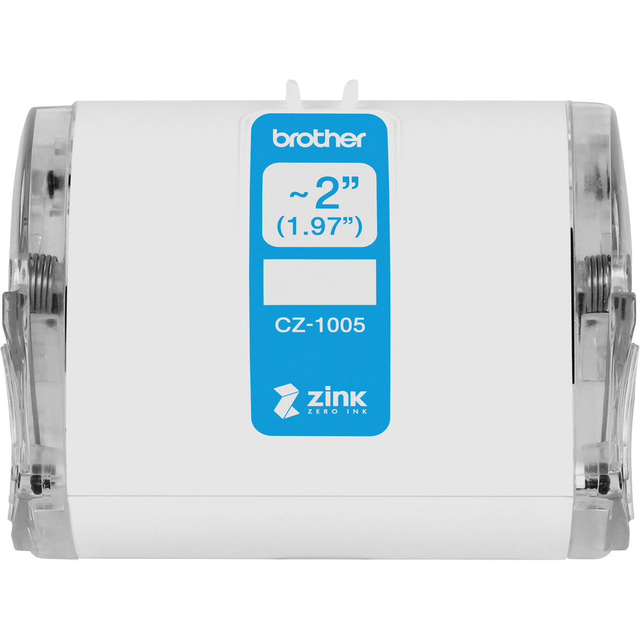 Image of Brother CZ-1005 Multipurpose Label, 1 31/32" Width, Zero Ink (ZINK), Paper, Water Resistant, 1 Each
