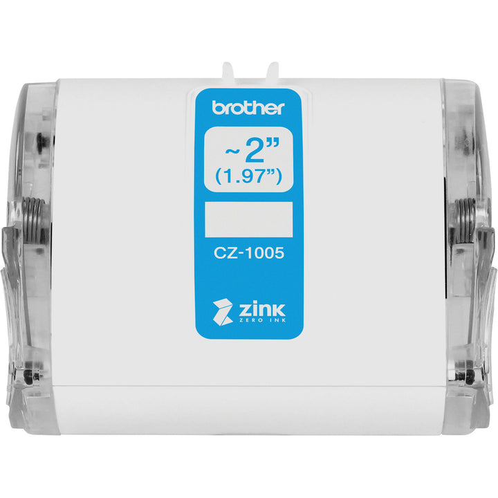 Image of Brother CZ-1005 Multipurpose Label, 1 31/32" Width, Zero Ink (ZINK), Paper, Water Resistant, 1 Each