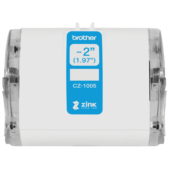 Image of Brother CZ-1005 Multipurpose Label, 1 31/32" Width, Zero Ink (ZINK), Paper, Water Resistant, 1 Each
