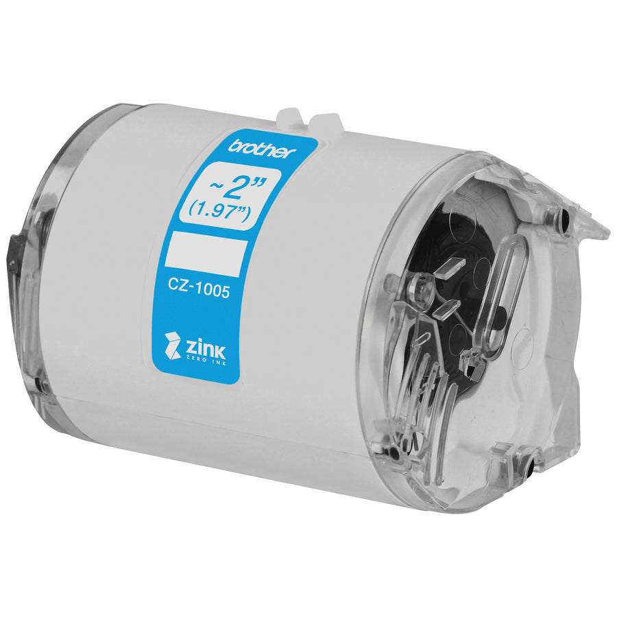 Image of Brother CZ-1005 Multipurpose Label, 1 31/32" Width, Zero Ink (ZINK), Paper, Water Resistant, 1 Each