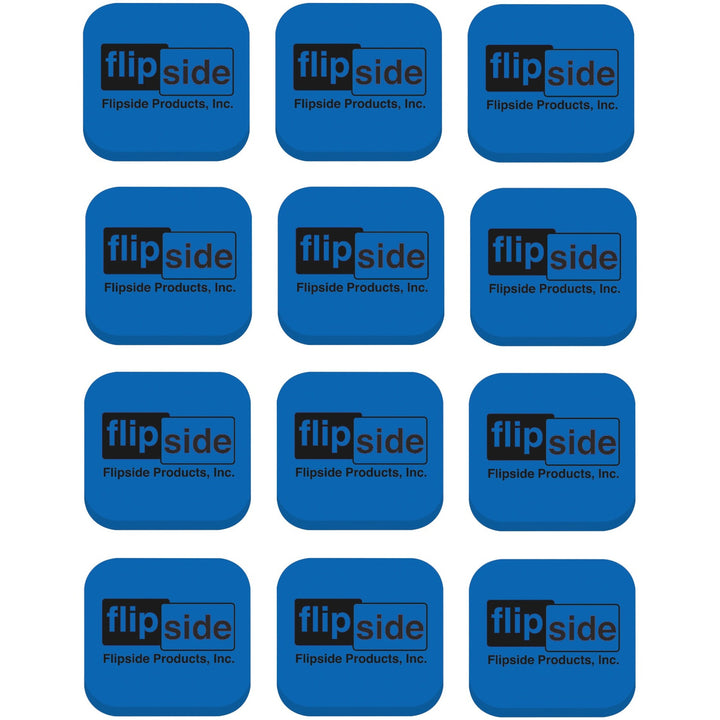 Image of Flipside 35030 Magnetic Whiteboard Student Erasers, Blue, Square, EVA Foam, 2" W x 2" H x 2" Length, 12 / Pack, Magnetic