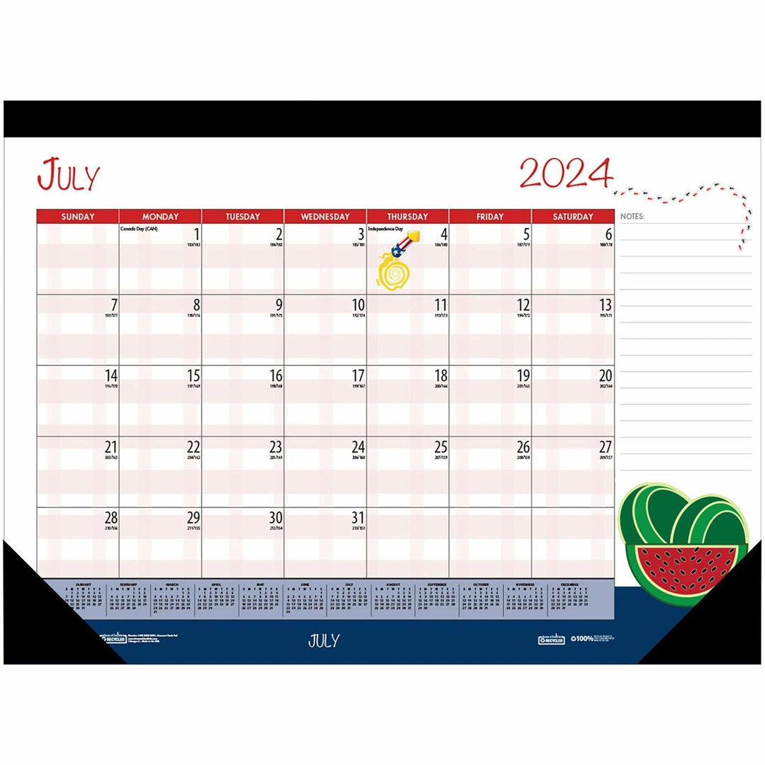 Image of House of Doolittle 1395 Seasonal Holiday Academic Desk Pad