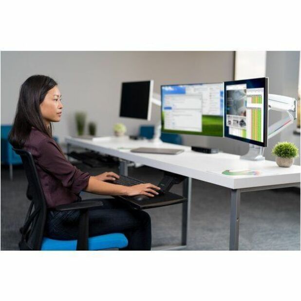 Image of Kensington® Monitor Arm,Single,Fully Articulating,6-7/10"-19-9/10"H,GY