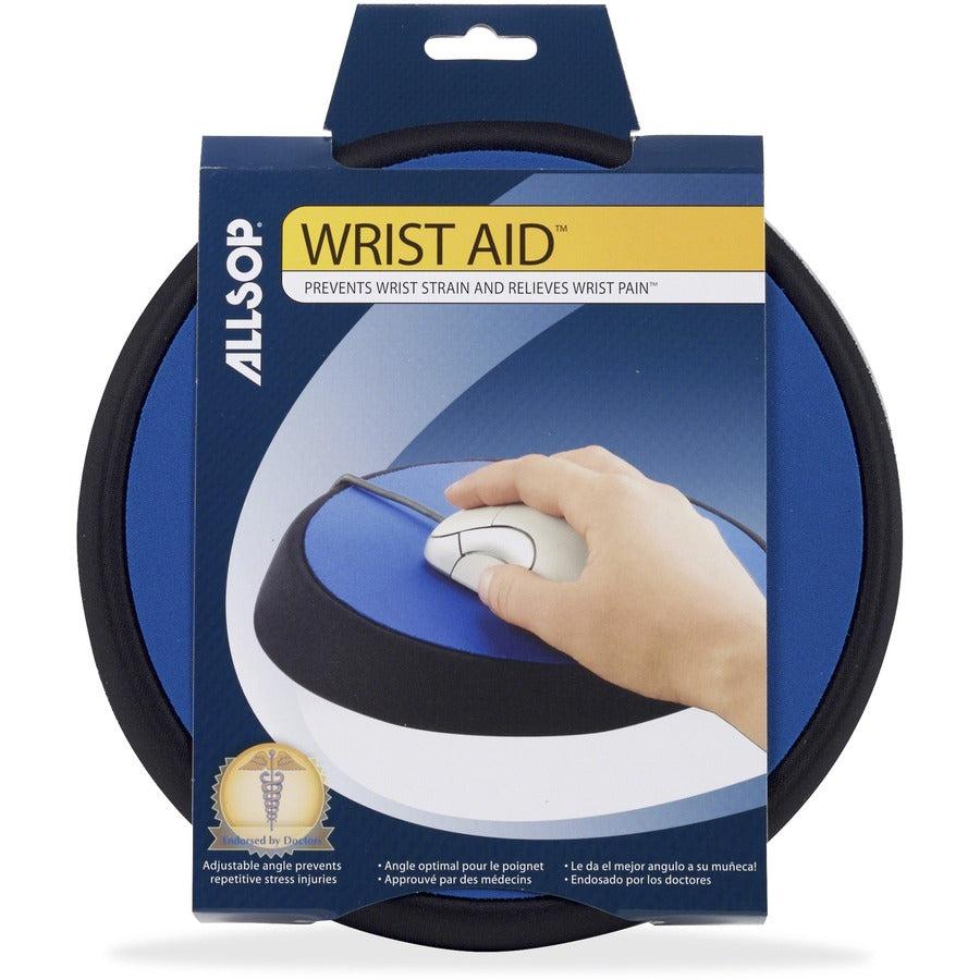 Image of Allsop® Wrist Aid Ergonomic Circular Mouse Pad, 9" Dia., Cobalt