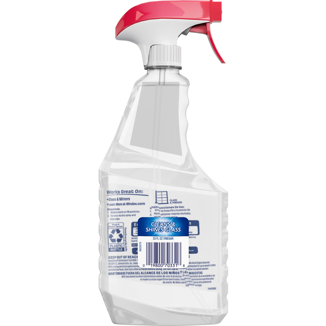 Image of Windex® 312620 Vinegar Multi-Surface Spray, 23 fl oz (0.7 quart), Clean & Fresh Scent, Ammonia-free, Streak-free, Versatile, Clear, 1 Each