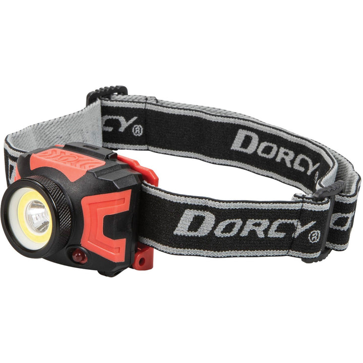 Image of Dorcy 414335 Ultra HD 530 Lumen Headlamp, 530 lm Lumen, AAA, Battery, Water Resistant, Black, Red, 1 Each