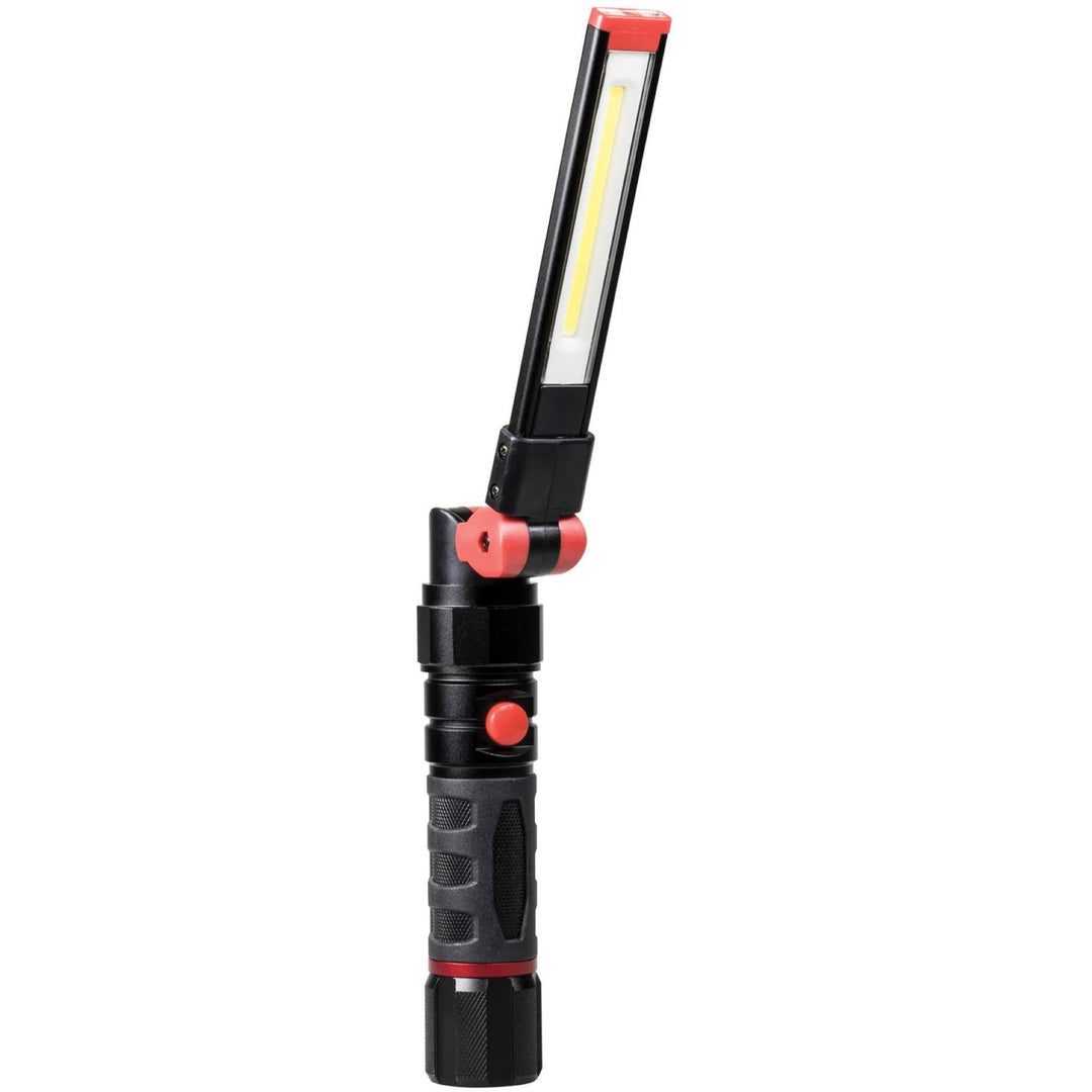 Image of DORCY® Flashlight, Foldable, 2-1/10"Wx1-2/5"Lx1-3/4"H, Black/Red