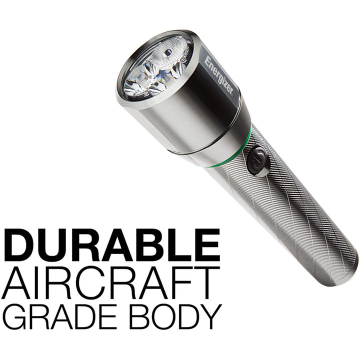 Image of Eveready® Flashlight, LED, Rechargeable, 1000 Lumens, 200m, Silver