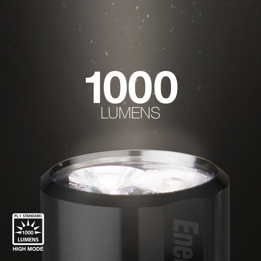 Image of Eveready® Flashlight, LED, Rechargeable, 1000 Lumens, 200m, Silver