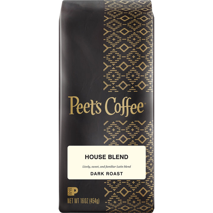 Image of Peet's Coffee & Tea® Coffee, House Blend, Whole Bean, 1 lb, Black