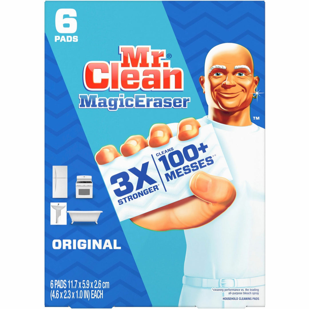 Image of Mr. Clean 79009 Magic Eraser Pads, For Multipurpose, Pad, Sturdy, White, 6 / Pack
