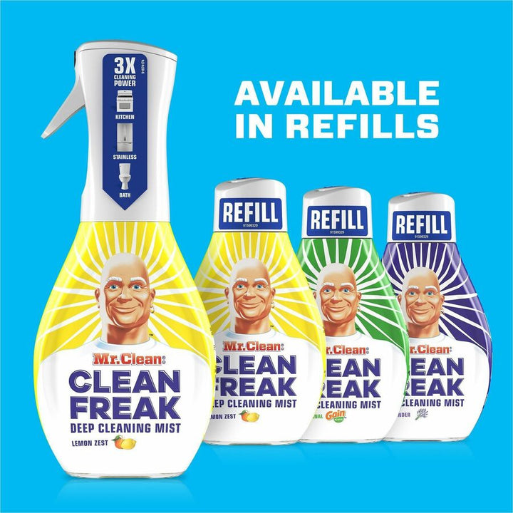 Image of Mr. Clean Clean Freak 79127 Deep Cleaning Mist, 16 fl oz (0.5 quart), Gain Scent, Easy to Use, Disinfectant, Deodorize, Multi, 1 Each