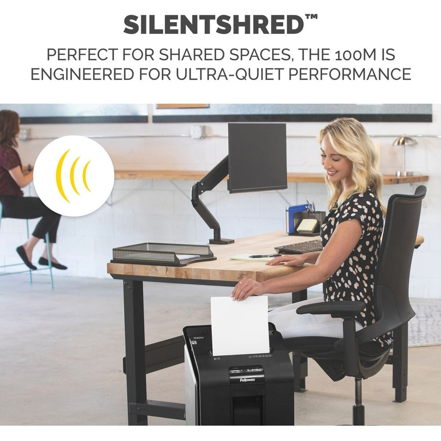 Image of Fellowes® Automax 100m Auto Feed Micro-Cut Shredder, 100 Auto/10 Manual Sheet Capacity