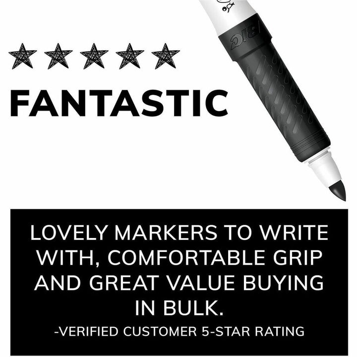 Image of BIC® Intensity Low Odor Fine Point Dry Erase Marker Xtra Value Pack, Fine Bullet Tip, Black, 175/carton