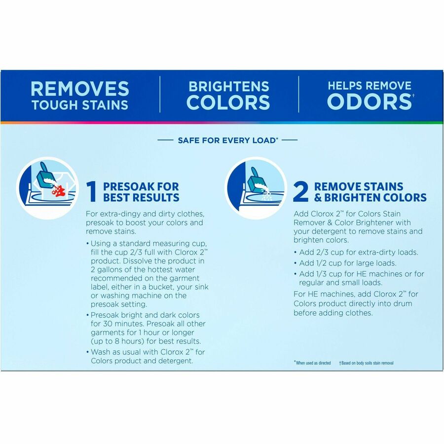Image of Clorox® Stain Remover and Color Booster, Powder, 49.2 oz, 4/CT, NA