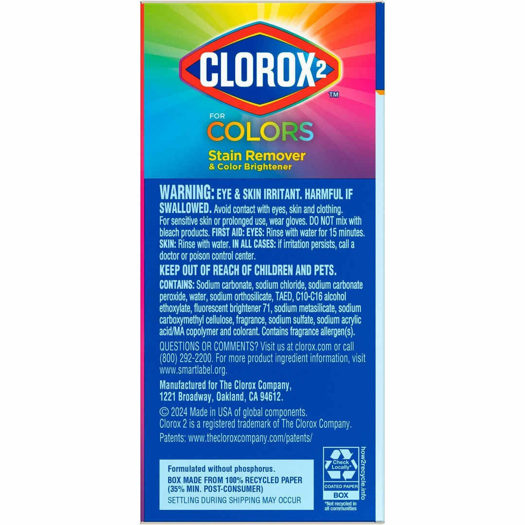 Image of Clorox® Stain Remover and Color Booster, Powder, 49.2 oz, 4/CT, NA
