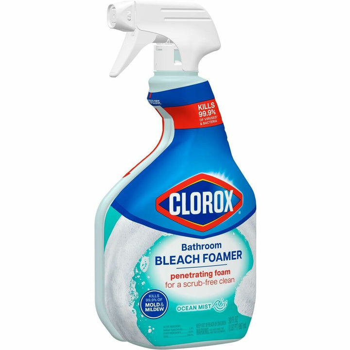 Image of Clorox® Bathroom Bleach, Foamer, Spray Bottle, 30 fl oz, 9/CT, Clear