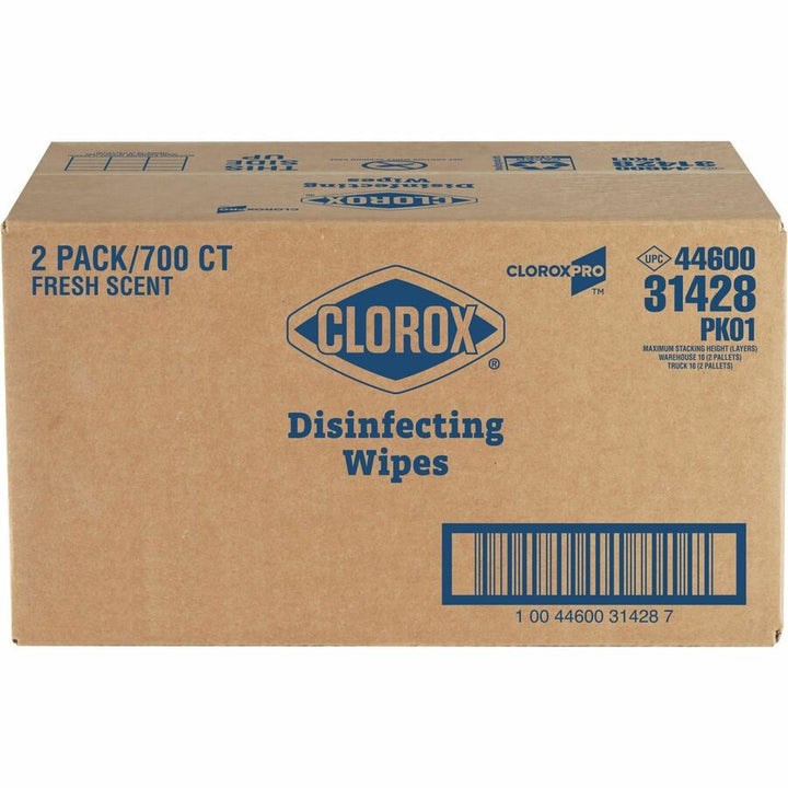 Image of Clorox® Disinfecting Wipes, Fresh Scent, 700/BG, 7"x7", 2BG/CT, WE