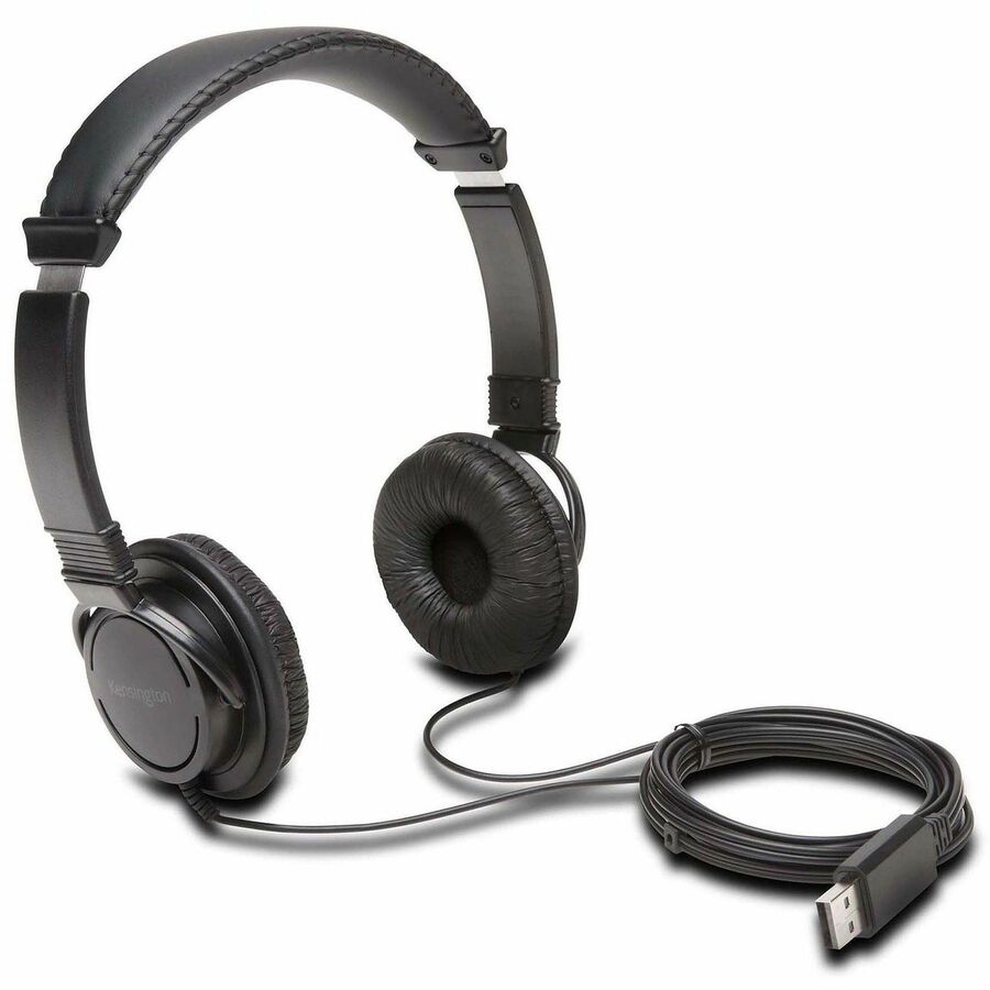 Image of Kensington® Hi-Fi Headphones, 6 ft Cord, Black