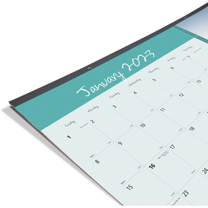 Image of Blueline® Pets Collection Monthly Desk Pad, Puppies Photography, 22 x 17, Black Binding, Clear Corners, 12-Month (Jan to Dec): 2025